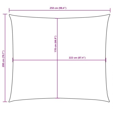 vidaXL Πανί Σκίασης Ορθογώνιο Μπλε 2 x 2,5 μ. από Ύφασμα Oxford
