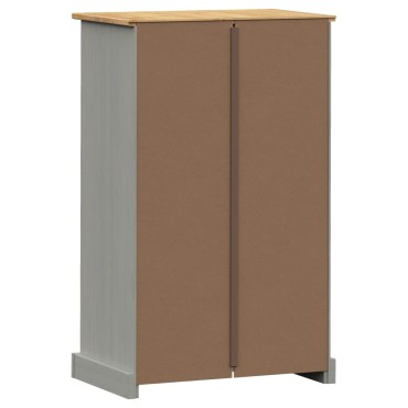 vidaXL Παπουτσοθήκη VIGO Γκρι 60x35x96cm από Μασίφ Ξύλο Πεύκου