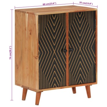 vidaXL Ντουλάπι 60x33x74cm από Μασίφ Ξύλο Ακακίας 1 τεμ.