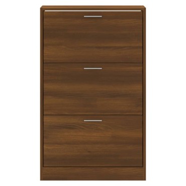 vidaXL Παπουτσοθήκη Καφέ Δρυς 63x24x103cm από Επεξεργασμένο Ξύλο