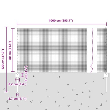 VidaXL Συγκολλητός Φράκτης με 5 U Πόδια Πράσινος 0.8x10 μ Χάλυβα