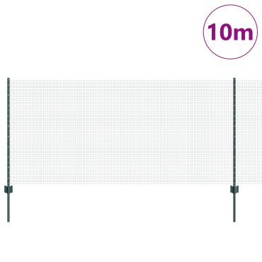 vidaXL Set Φράχτη Κήπου Σετ 2 Πράσινος Μέταλλο 10x1 μ Ανθεκτικός