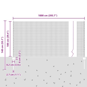 vidaXL Σετ Φράχτη  Σετ 2 Τεμαχίων Πράσινο Ατσάλι Μεσαίο Ανθεκτικό