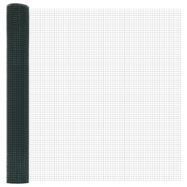 vidaXL Συγκολλητός Φράκτης με 22 U Πόposts Πράσινος 1,2x50 μ Χάλυβας