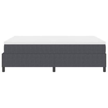 vidaXL Κρεβάτι Box Spring με Στρώμα Γκρι 160x200 εκ Κοτλέ Ύφασμα