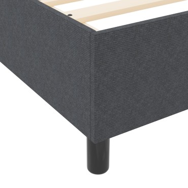 vidaXL Κρεβάτι Box Spring με Στρώμα Γκρι 160x200 εκ Κοτλέ Ύφασμα