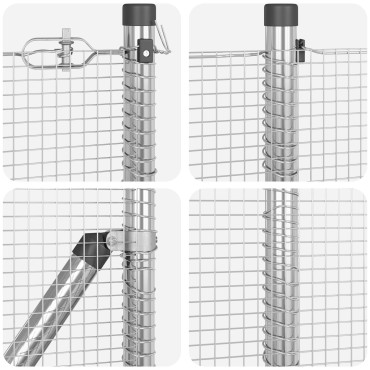 vidaXL Φράχτης Welded Wire  με 13 Στύλους 0.6x25 μ Γαλβανισμένο Ατσάλι
