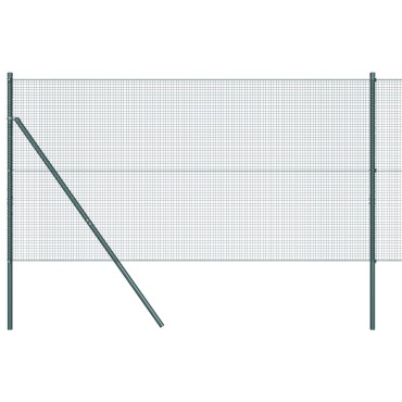 vidaXL Σετ Φράχτη 2 τεμάχια Πράσινο Μέταλλο 10x1 μ Ανθεκτικό