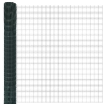 vidaXL Welded Wire Fence με 7 στήλες Πράσινο 1.2x10 μ Χάλυβας