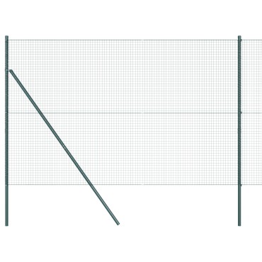 vidaXL Σετ Στηλών  Σετ 2 Πράσινο Ατσάλι, PVC 10x1.5 μ Ανθεκτικό
