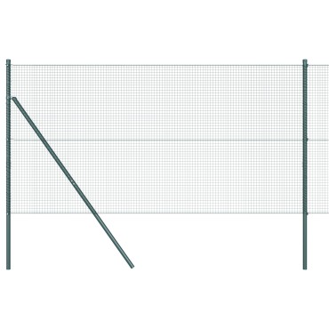 vidaXL Φράχτης  με 13 Σωλήνες Πράσινος 1.2x25 μ Σίδερο