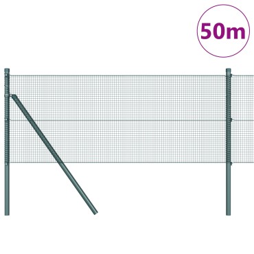 vidaXL ΣΥΡΜΑΤΌΠΛΕΓΜΑ με 13 ΠΌΛΟΥΣ ΠΡΑΣΙΝΟ 0,4x50 μ ΣΧΕΔΙΟ ΑΓΓΕΛΙΑΣ