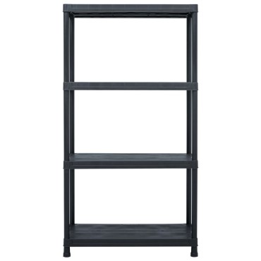 vidaXL Ραφιέρες 5 τεμ. Μαύρες 60 x 30 x 138 εκ. Πλαστικές