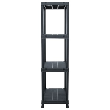 vidaXL Ραφιέρες 5 τεμ. Μαύρες 60 x 30 x 138 εκ. Πλαστικές
