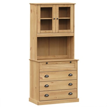 vidaXL Βιτρίνα VIGO 80x40x176cm από Μασίφ Ξύλο Πεύκου 1 τεμ.