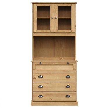 vidaXL Βιτρίνα VIGO 80x40x176cm από Μασίφ Ξύλο Πεύκου 1 τεμ.