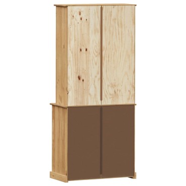 vidaXL Βιτρίνα VIGO 80x40x176cm από Μασίφ Ξύλο Πεύκου 1 τεμ.