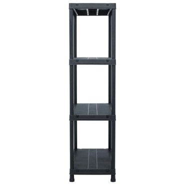 vidaXL Ραφιέρες 2 τεμ. Μαύρες 60 x 30 x 138 εκ. Πλαστικές