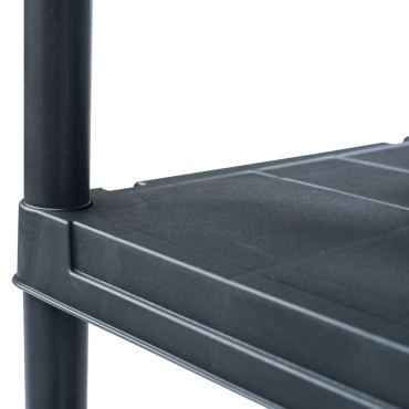 vidaXL Ραφιέρες 2 τεμ. Μαύρες 60 x 30 x 138 εκ. Πλαστικές