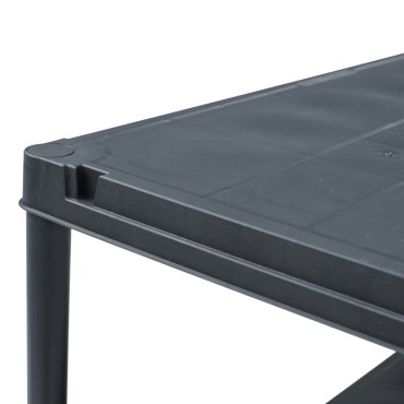 vidaXL Ραφιέρες 5 τεμ. Μαύρες 125 κ. 60 x 30 x 180 εκ. Πλαστικές