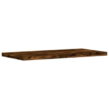 vidaXL Ράφια Τοίχου 4 τεμ. Καπνιστή Δρυς 40x20x1,5cm Επεξεργ. Ξύλο
