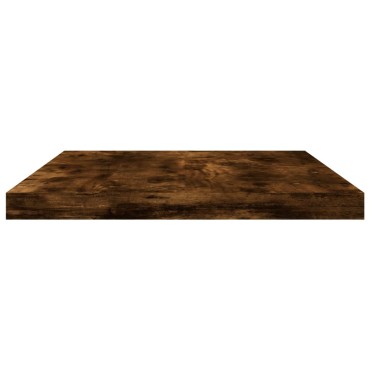 vidaXL Ράφια Τοίχου 4 τεμ. Καπνιστή Δρυς 40x20x1,5cm Επεξεργ. Ξύλο