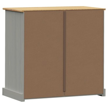vidaXL Συρταριέρα VIGO Γκρι 80x40x76cm από Μασίφ Ξύλο Πεύκου 1 τεμ.