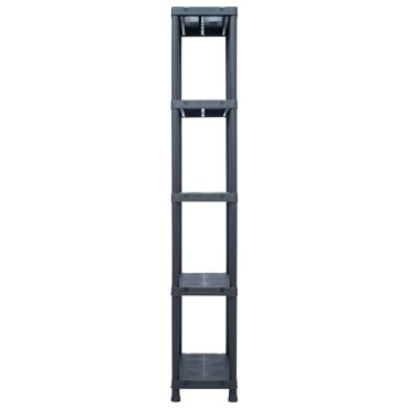 vidaXL Ραφιέρα Μαύρη 125 κ. 60 x 30 x 180 εκ. Πλαστική