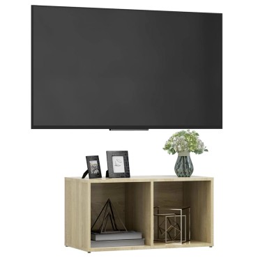 vidaXL Έπιπλο Τηλεόρασης Sonoma Δρυς 72x35x36,5cm από Επεξ. Ξύλο