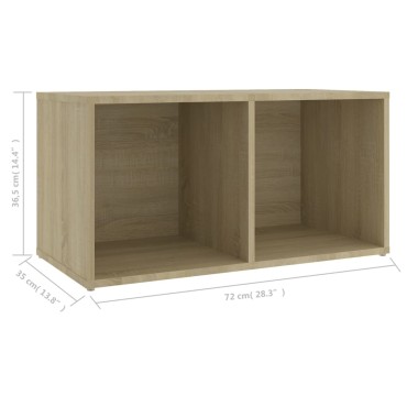 vidaXL Έπιπλο Τηλεόρασης Sonoma Δρυς 72x35x36,5cm από Επεξ. Ξύλο