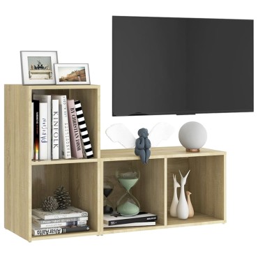 vidaXL Έπιπλα Τηλεόρασης 2 τεμ. Sonoma Δρυς 72x35x36,5cm Επεξ. Ξύλο