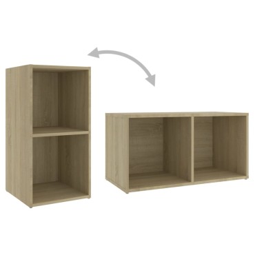 vidaXL Έπιπλα Τηλεόρασης 2 τεμ. Sonoma Δρυς 72x35x36,5cm Επεξ. Ξύλο