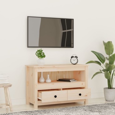vidaXL Έπιπλο Τηλεόρασης 79x35x52cm από Μασίφ Ξύλο Πεύκου