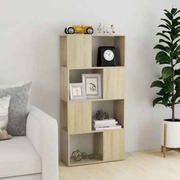 vidaXL Βιβλιοθήκη/Διαχωριστικό Χώρου Sonoma Δρυς 60x24x124,5cm Μοριοσ. 1 τεμ.