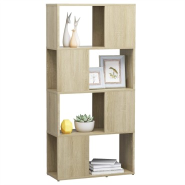 vidaXL Βιβλιοθήκη/Διαχωριστικό Χώρου Sonoma Δρυς 60x24x124,5cm Μοριοσ. 1 τεμ.