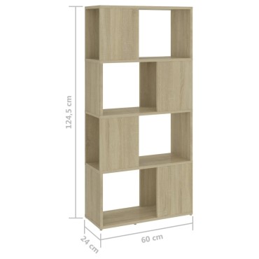 vidaXL Βιβλιοθήκη/Διαχωριστικό Χώρου Sonoma Δρυς 60x24x124,5cm Μοριοσ. 1 τεμ.