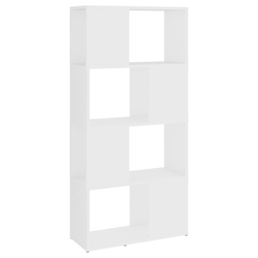 vidaXL Βιβλιοθήκη/Διαχωριστικό Χώρου Λευκό 60x24x124,5cm Μοριοσανίδα 1 τεμ.