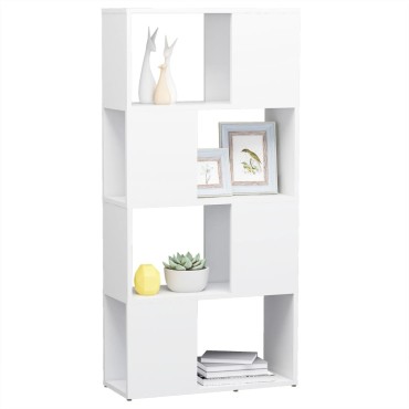 vidaXL Βιβλιοθήκη/Διαχωριστικό Χώρου Λευκό 60x24x124,5cm Μοριοσανίδα 1 τεμ.