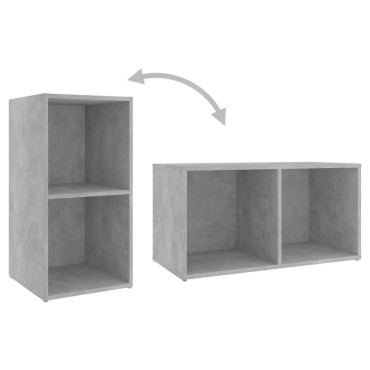 vidaXL Έπιπλα Τηλεόρασης 2 τεμ. Γκρι Σκυρ. 72x35x36,5cm Επεξ. Ξύλο