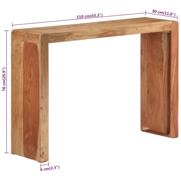 vidaXL Τραπέζι Κονσόλα 110x30x76cm από Μασίφ Ξύλο Ακακίας 1 τεμ.