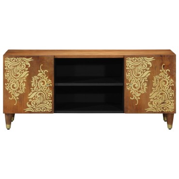 vidaXL Κονσόλα Τηλεόρασης 105x33x46cm Μασίφ Ξύλο Μάνγκο