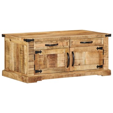 vidaXL Τραπεζάκι Σαλονιού 90x50x40cm Μασίφ Ξύλο Ρουστίκ Μάνγκο 1 τεμ.