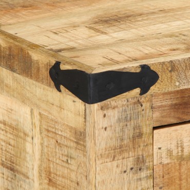 vidaXL παγκάκι με συρτάρι Καφέ 110x35x50cm Ακατέργαστο Μάνγκο