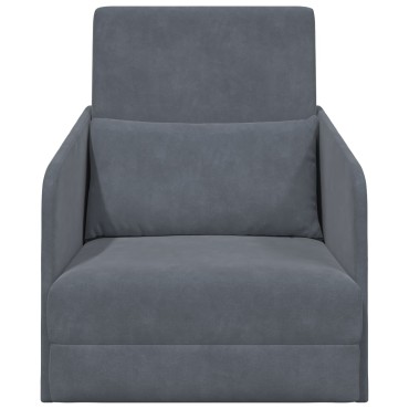 vidaXL καναπές κρεβάτι 2-σε-1 Σκούρος Γκρι 65x80x83cm Βελούδο