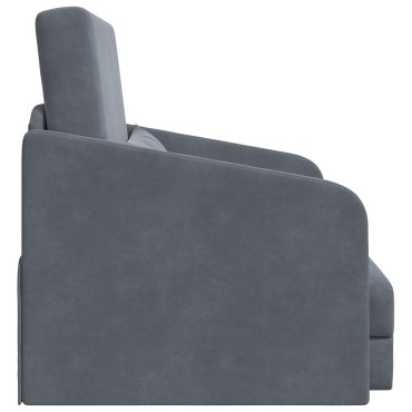 vidaXL καναπές κρεβάτι 2-σε-1 Σκούρος Γκρι 65x80x83cm Βελούδο