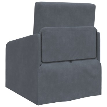 vidaXL καναπές κρεβάτι 2-σε-1 Σκούρος Γκρι 65x80x83cm Βελούδο