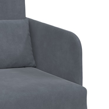 vidaXL καναπές κρεβάτι 2-σε-1 Σκούρος Γκρι 65x80x83cm Βελούδο
