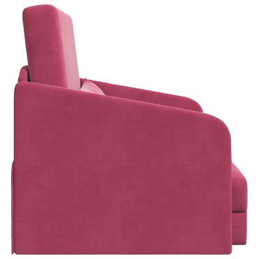 vidaXL Καθιστικό Κρεβάτι 2 σε 1 Μπορντό 65x80x83cm Βελούδο
