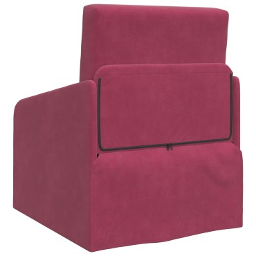 vidaXL Καθιστικό Κρεβάτι 2 σε 1 Μπορντό 65x80x83cm Βελούδο