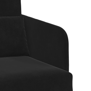 vidaXL Kαναπές κρεβάτι 2-σε-1 Μαύρος 65x80x83cm Βελούδο